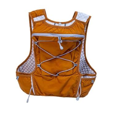 Imagem de Dynwave Pacote de água, mochila de hidratação leve, bolsa de bolso multi, mochila 5L para correr Night Night Walking, Laranja