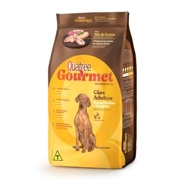 Imagem de Ração Quatree Gourmet Cães Adultos Médios e Grandes Sabor Mix de Carnes 15kg