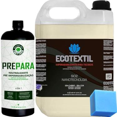 Imagem de Kit pré impermeabilização Prepara + Ecotextil Impermeabilizante para tecidos Sio2 Nanotecnologia Easytech