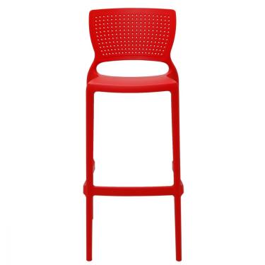 Imagem de Banqueta Tramontina Vermelha em Polipropileno e Fibra