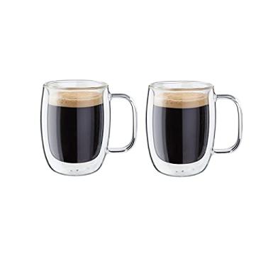 Imagem de Jogo com 2 Canecas de Vidro de Parede Dupla para Espresso Duplo, (com Alça) Sorrento, Zwilling, Transparente, 134 ml, Pacote de 2
