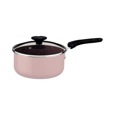 Imagem de Panela Tramontina Tunis Em Alumínio Cerâmica Em Rosa Trufado 18 Cm 2 L Tramontina