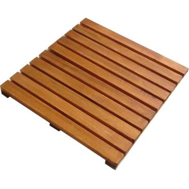 Imagem de Deck De Madeira Modular 50x50 cm Com Pintura Neonx, Osmocolor Castanhe