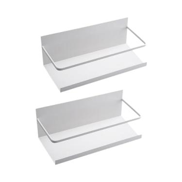 Imagem de IEUDNS 2x Organizador de Temperos para Prateleiras de Especiarias Multifuncional, Economia de Espaço, Fácil Instalação Lateral do Refrigerador, Armazenamento, Branco