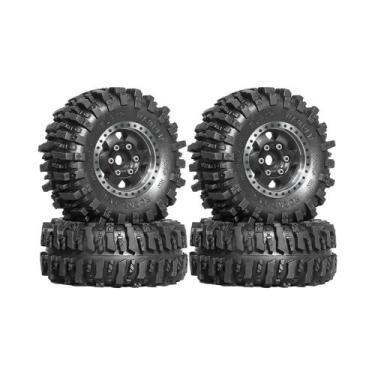 Imagem de Pneu De Roda Beadlock De Metal De 1.0 Polegadas, 4 Unidades Para Carro