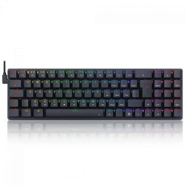 Imagem de Teclado Mecânico Gamer Redragon Ashe, RGB, Switch Blue, ABNT2, Black