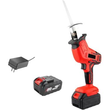 Imagem de Serra Alternativa Elétrica, Serra Alternativa Sem Escova Sem Fio Portátil De 21 V, Serra Portátil De Carne De Osso 0-2000spm Velocidade Vari, One Color, 1 fast charger+1 lithium battery