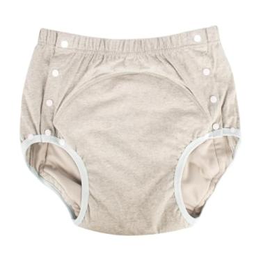 Imagem de Zialofi Fraldas de pano reutilizáveis ​​para adultos, cuecas para incontinência, material macio, secagem rápida, conveniente, respirável, proteção contra, L