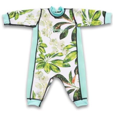 Imagem de Aquajoy Warmsy – Roupa de mergulho reversível premium | Maiô extra quente para bebês, bebês e crianças pequenas, Verde GG, 3 Anos