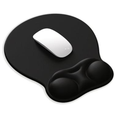 Imagem de Mouse pad ergonômico com suporte de descanso de pulso e almofada de gel para mesa; acessórios de decoração de computador fofos para mulheres. Tapete de mouse pequeno para laptop para escritório e casa