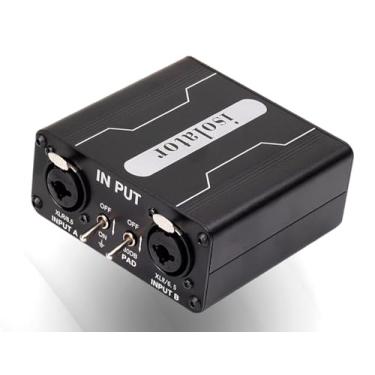 Imagem de GX200 Isolador de áudio Cancelamento ruído som atual，Isolador áudio, efetor isolamento sinal XLR 6.5# eliminação atual adequado para mixers, veículos, microfones, transmissões ao vivo, conferências