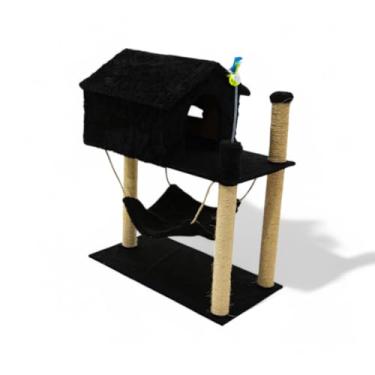 Imagem de Arranhador Para Gatos Com Casinha Playground(Preto)