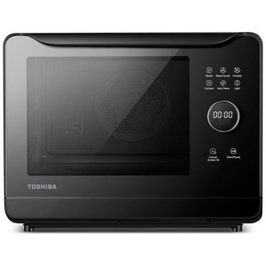Imagem de Forno a Vapor Compacto 6 em 1 com Capacidade de 19L, 36 Menus Predefinidos e Limpeza a Vapor, 110V 1800W, TOSHIBA, Preto