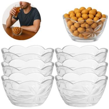 Imagem de 6 Mini Tigela Redonda Bowl de Vidro P/ Sobremesas 130ml - Freecom