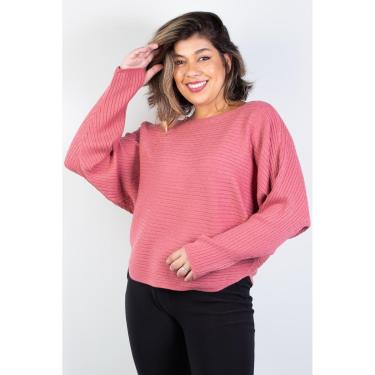 Imagem de Blusa de malha canelada manga morcego 81111-Feminino