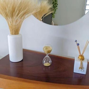 Imagem de Ampulheta Decorativa Vidro 15 Min – Charme e Estilo para Qualquer Ambiente (Amarela)