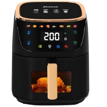 Imagem de Panana Fritadeira a ar grande compacta de 8 litros, 8 menus predefinidos, predefinições de controle digital de um toque, tela sensível ao toque, lavável na lava-louças, antiaderente, adequado para