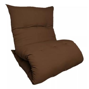Imagem de Almofada Futon Espreguiçadeira Colchonete Solteiro 60X170cm(Marrom)