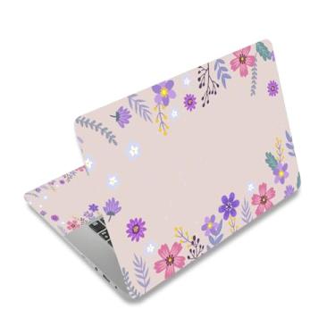 Imagem de 12,1 13 13,3 14 15,4 15,6 polegadas Laptop Skin Sticker Decalque Universal Vinil Netbook Adesivo reutilizável Notebook PC arte decalque capa protetora, impermeável e resistente a arranhões (flores