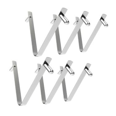 Imagem de Generic 6 peças de grampos de escova de piscina com pino duplo, fixação de botão de mola, grampos em forma de V para rede de skimmer de folhas de lago, vara