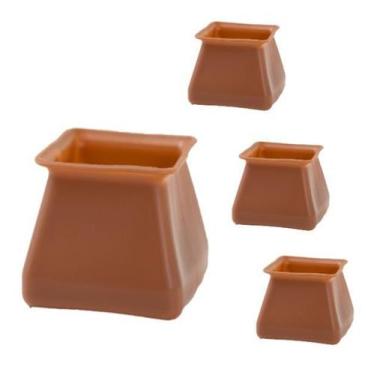 Imagem de Protetor De Silicone Para Pé Quadrado De Cadeira 8 Peças - Geoprotecto