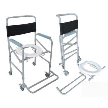 Imagem de Cadeira De Banho Até 120Kg Higiênica Dobravél Dellamed D40