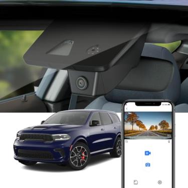 Imagem de Fitcamx Câmera veicular 4K adequada para Dodge Durango 2021-2024 GT SXT R/T Premium Plus Citadel, visual OEM, vídeo UHD 2160P, WiFi e aplicativo integrados, gravação em loop, sensor G, fácil de