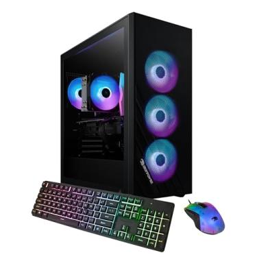 Imagem de iBUYPOWER Computador desktop para jogos em escala AMD Ryzen 5 8400F CPU, NVIDIA GeForce RTX 5050 8GB GPU, 16GB DDR5 RGB 5200MHz RAM, 1TB NVMe SSD, Windows 11 Home, teclado e mouse gamer - SCA5N5501
