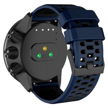 Imagem de ISABAKE Pulseira de relógio de 24 mm de liberação rápida, pulseira de borracha de substituição para Suunto 9 Baro Copper, Spartan Series Pulseiras de pulso inteligentes de 24 mm