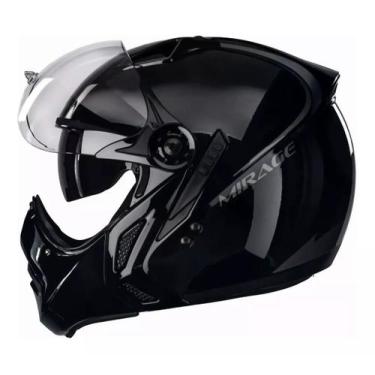 Imagem de Capacete Moto Peels Mirage Classic Preto Brilhante Open Face, 60