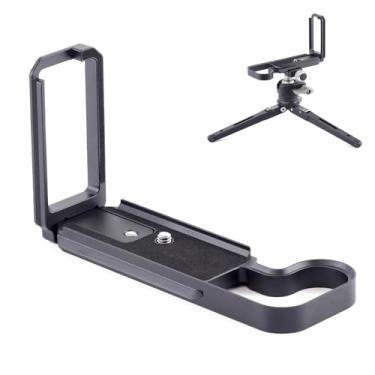 Imagem de SZZCNOX Suporte em forma de L para câmera Hasselblad X 2D/X 2D II, placa de liberação rápida para tripé Arca, alça de metal retrátil com acessórios de câmera com orifício rosqueado de 1/10.2 cm