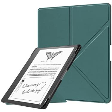 Imagem de Capa para Kindle Scribe 2022 (10.2”),Suporte dobrável com função de despertar/repouso automático -Dark Green