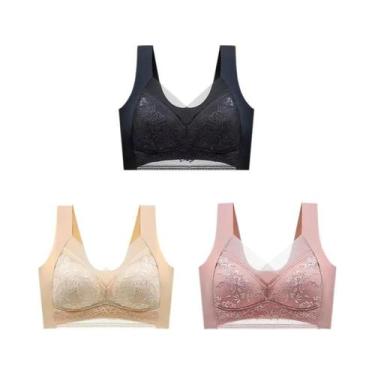 Imagem de Conjunto De Lingerie Feminina plus Size Com Sutiã Push up De Renda E D