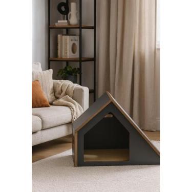 Imagem de Casinha escandinava para cachorro com bordas em cera sem estofado - Pa