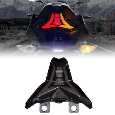 Imagem de Tail Light for Ninja 400 - PSLER Motorcycle LED Integrated Brake Turn Signals Light for Ninja400 Z400 2018-2024, ZX-6R 2019-2025, ZX-10R 2016-2025, Z1000 2013-2024 Black