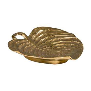 Imagem de FashionCha Bandeja para Joias com Folhas, Organizador de Pratos, Porta-bugigangas para Mesa, Armários, Sala de Estar, Penteadeira, 19.7 Cm X 17 Cm X