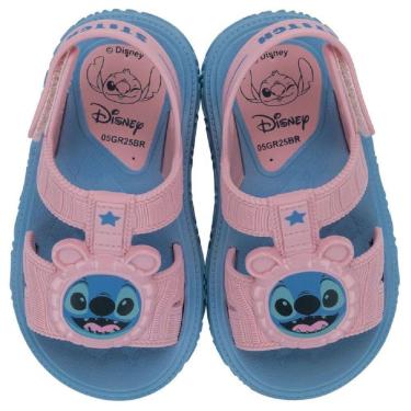 Imagem de Sandália Disney Stitch Puff Bag 23224 - Azul/Rosa