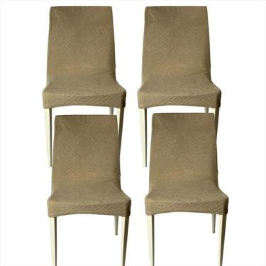 Imagem de Proteção Cadeiras Mesa Jantar Assento 4 Lugares Poliéster - Dcarte