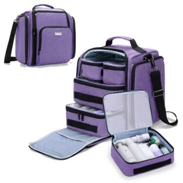 Imagem de Bolsa de higiene pessoal de viagem BAFASO grande com 4 bolsas removíve