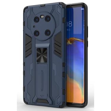 Imagem de SORAKA Capa para Huawei Mate 40 Pro com suporte Capa de proteção resistente para Huawei Mate 40 Pro Capa com placa de metal para suporte magnético para carro Capa Silm Fit
