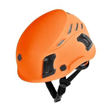 Imagem de oshhni Capacete de escalada com capacete de segurança multifuncional com absorção de choque e meia cúpula para construção de caminhadas com skate, Laranja