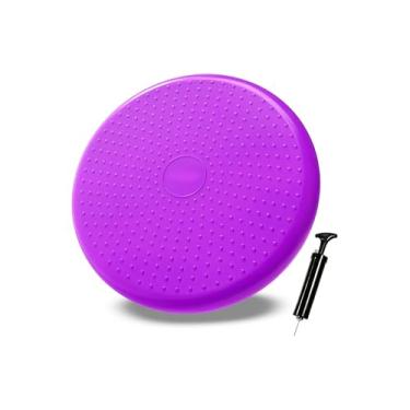 Imagem de JustGoFit Disco de Equilíbrio Inflável para Pilates e Crossfit – Superfície Texturizada – Bomba Inclusa – Exercícios de Força e Estabilidade (Rosa)