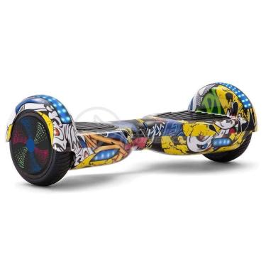 Imagem de Hoverboard Infantil Skate Elétrico Arte Urbana Led Grafite