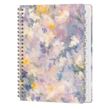 Imagem de Agenda 2026, agenda de calendário semanal e mensal, janeiro de 2026 a dezembro de 2026, planejamento acadêmico de capa dura para material escolar de escritório e acessórios de mesa - tamanho carta (21