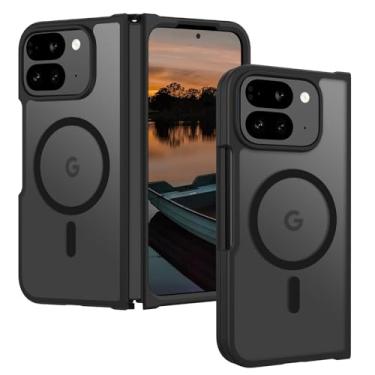 Imagem de GUAGUA Capa magnética para Google Pixel 10 Pro Fold [compatível com Mag Safe] Capa protetora transparente fosca traseira antiarranhões fina à prova de choque para Google Pixel 10 Pro Fold, preta