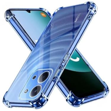 Imagem de Capa Capinha Anti Impacto Transparente Para Xiaomi Redmi 15C Tela de 6.9 Polegadas - Bluepink