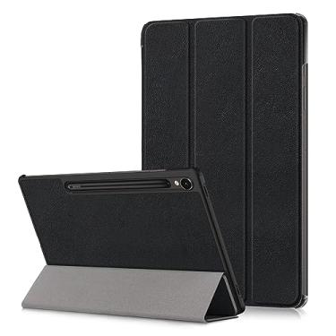 Imagem de Xuanbeier Capa para Samsung Galaxy Tab S9 27.9 cm (X710/X716B/X718U) 2023/Tab S9 FE 11 polegadas (SM-X510/X516), capa protetora inteligente traseira rígida com função de despertar/hibernar