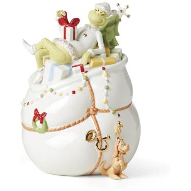 Imagem de Pote de Biscoitos Lenox 894169 Merry Grinchmas, Edição Especial.