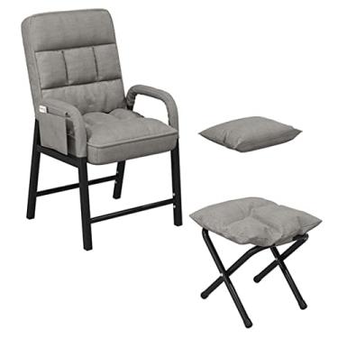 Imagem de Braço, poltrona reclinável com sofá reclinável ergonômico otomano, costas confortáveis com acolchoamento grosso, lounge com encosto ajustável