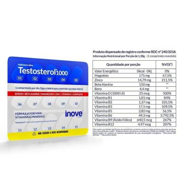 Imagem de Testosterol 1000 - 04 Caixas - Ganhe Creatina 100% Pura 150g-Masculino